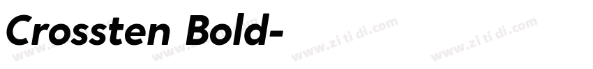 Crossten Bold字体转换